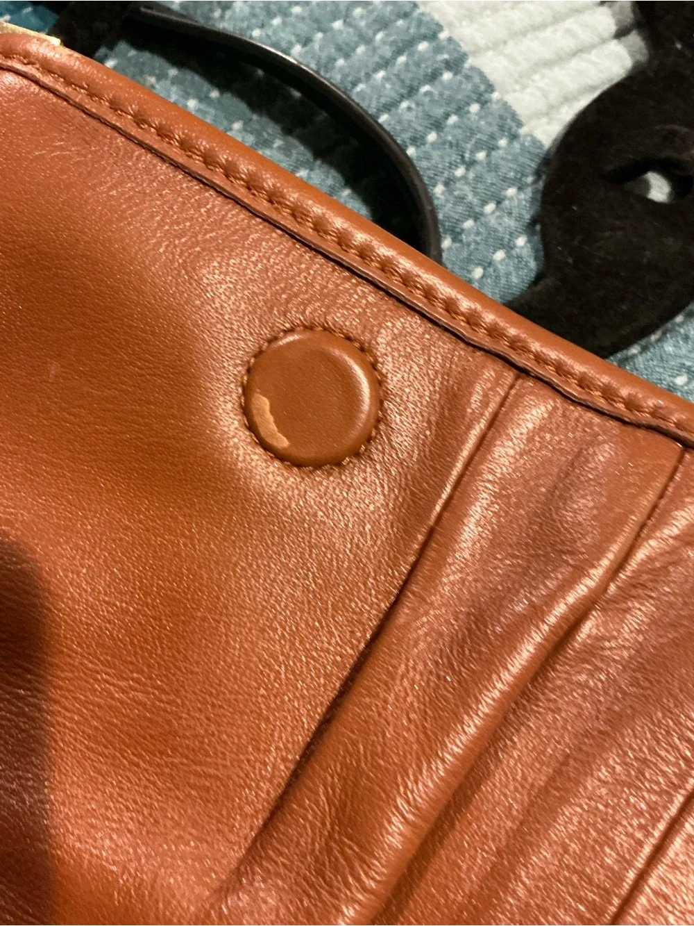 Tory Burch Cognac Leather Fold Over Crossbody Clutch Convertible Bag